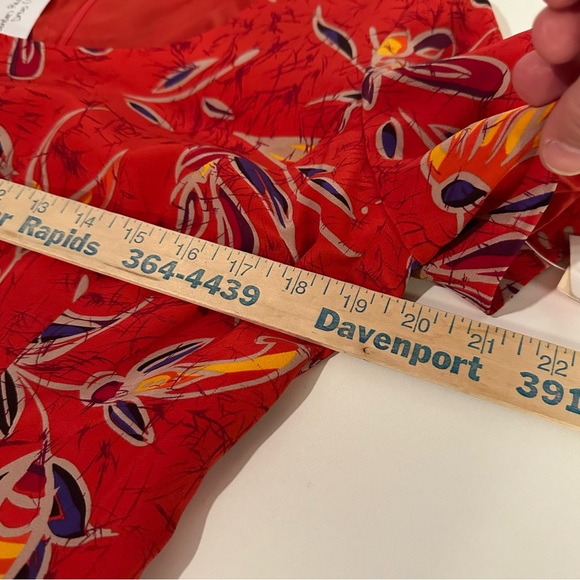 STYLE BUNDLE Women’s Vintage Bold Colorful Blazer Dress Shirt Print Red BW M L - Picture 16 of 16